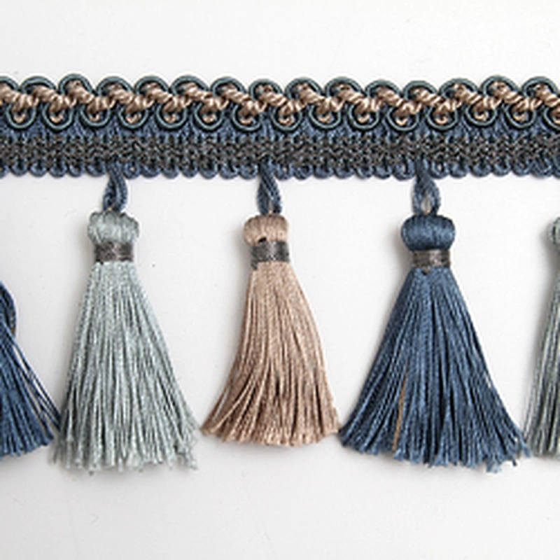 Wholesale Hstock goods tassel and beaded fringe for curtain decoration igh Quality Curtain Tassel Garment