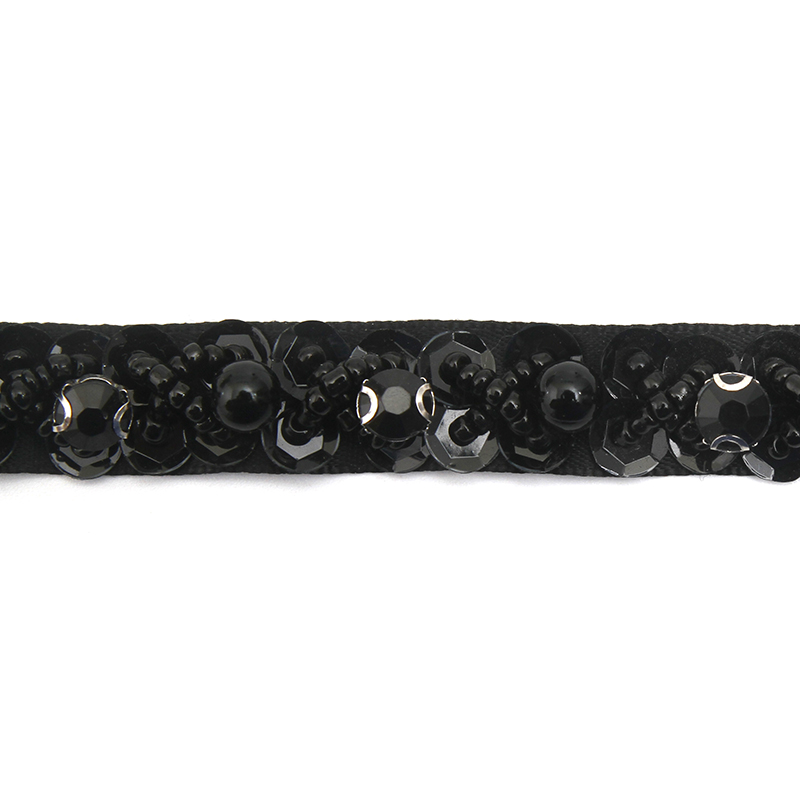 kavatar  wholesale new Handmade Bead lace Embroidered Tulle Trim wedding with Accessories Beads Crystals & Rhinestones