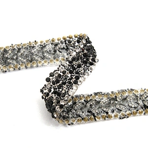 wholesale hot fix tape with rhinestone hot fix trimming chain glitter trim for DIY garment dresses Accessories