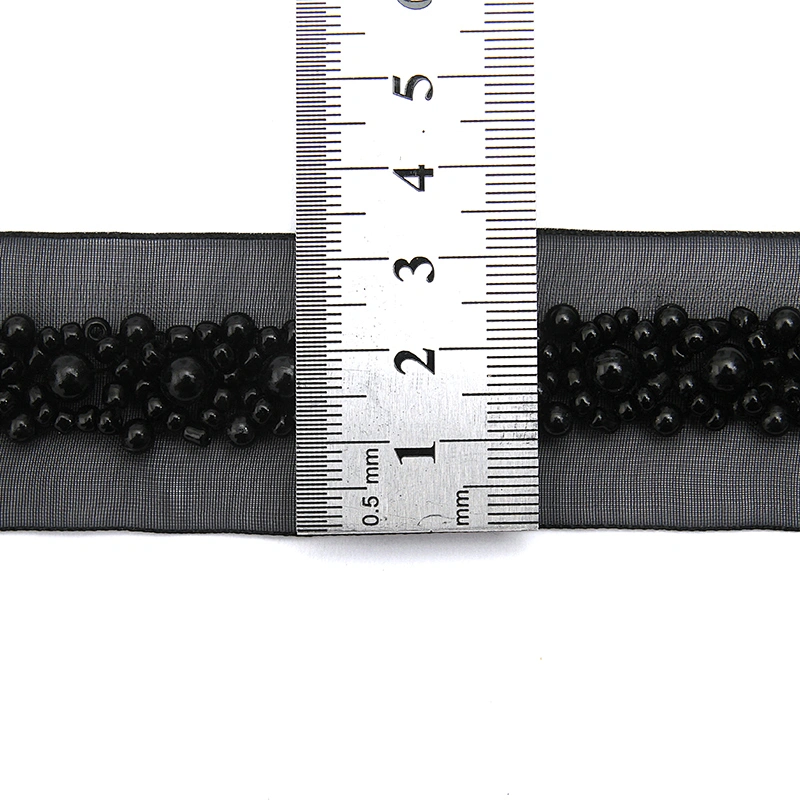 kavatar  wholesale new Handmade Bead lace Embroidered Tulle Trim wedding with Accessories Beads Crystals & Rhinestones