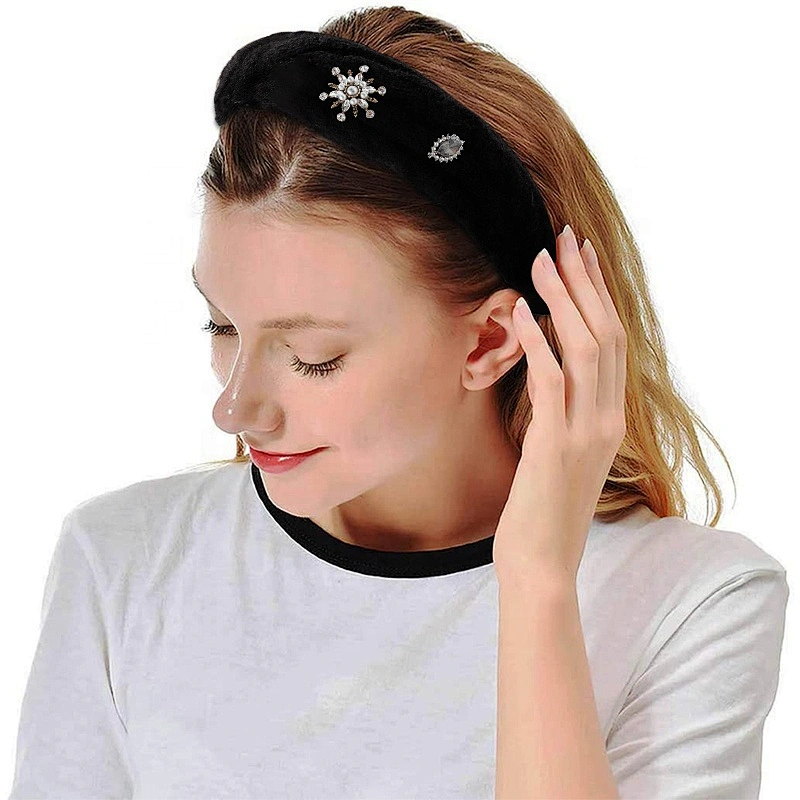 wholesale hair accessories girls rhinestone pearl Hair band fashion Customize designer hairband women headband