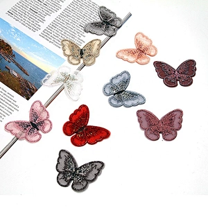 Christmas Cherry Flower Decorative Sew on Rhinestone Beaded Patches Wholesale patches for clothing