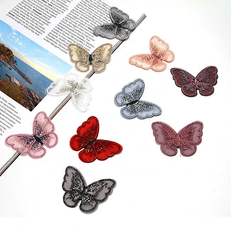 Christmas Cherry Flower Decorative Sew on Rhinestone Beaded Patches Wholesale patches for clothing
