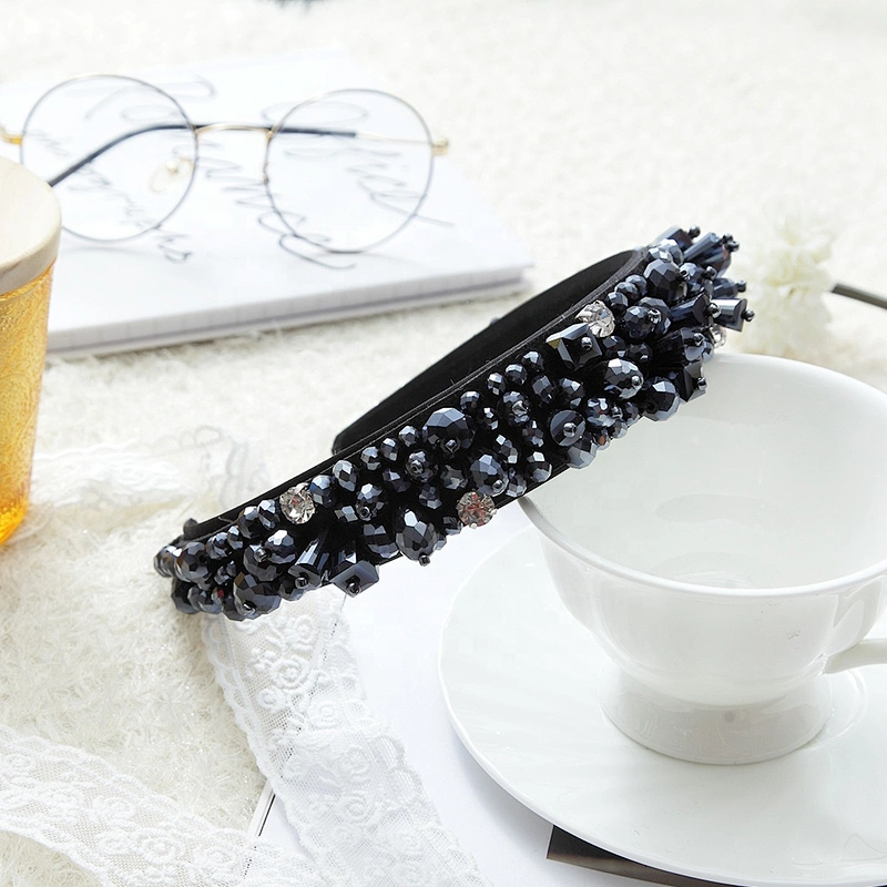 wholesale bling bling glitter rhinestone bead headband pressure lady temperament Korea hair band luxury headbands for women