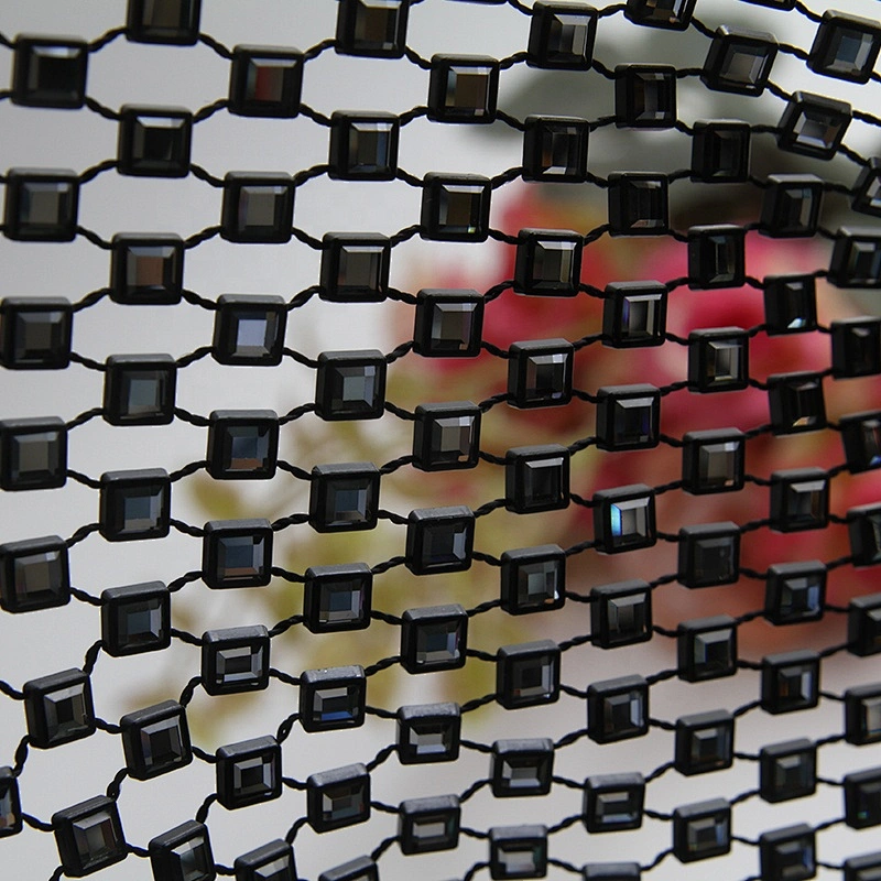 Kavatar mesh for rhinestones point back rhinestone mesh trimming in Rhinestones Fabric fashion Sew-on for  shoes clothing