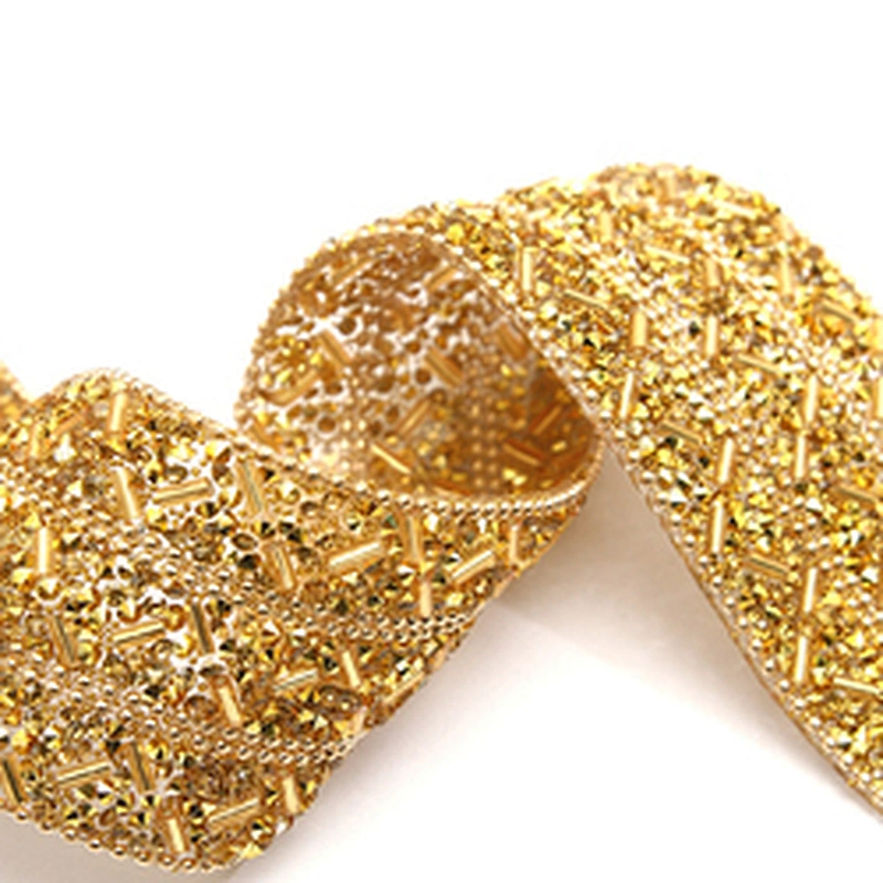 wholesale hot fix tape with rhinestone hot fix trimming chain glitter trim for DIY garment dresses Accessories