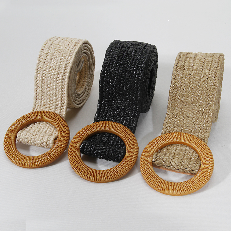 Wholesale 35 inches Stretchy Woven Fabric Waist Belt for Women