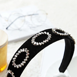 American style diamond monochrome hair band, web celebrity street party fashion hair band, hair accessories