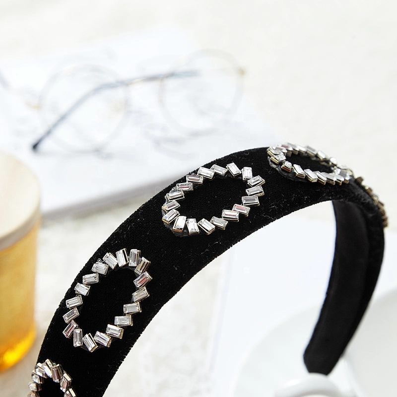 American style diamond monochrome hair band, web celebrity street party fashion hair band, hair accessories