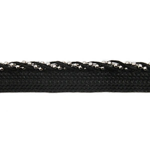 Wholesale Chain lace trim beaded 0.8 cm Sew-On lace trim Ribbons Lace trimmings for clothes  Accessories Polyester  Cotton