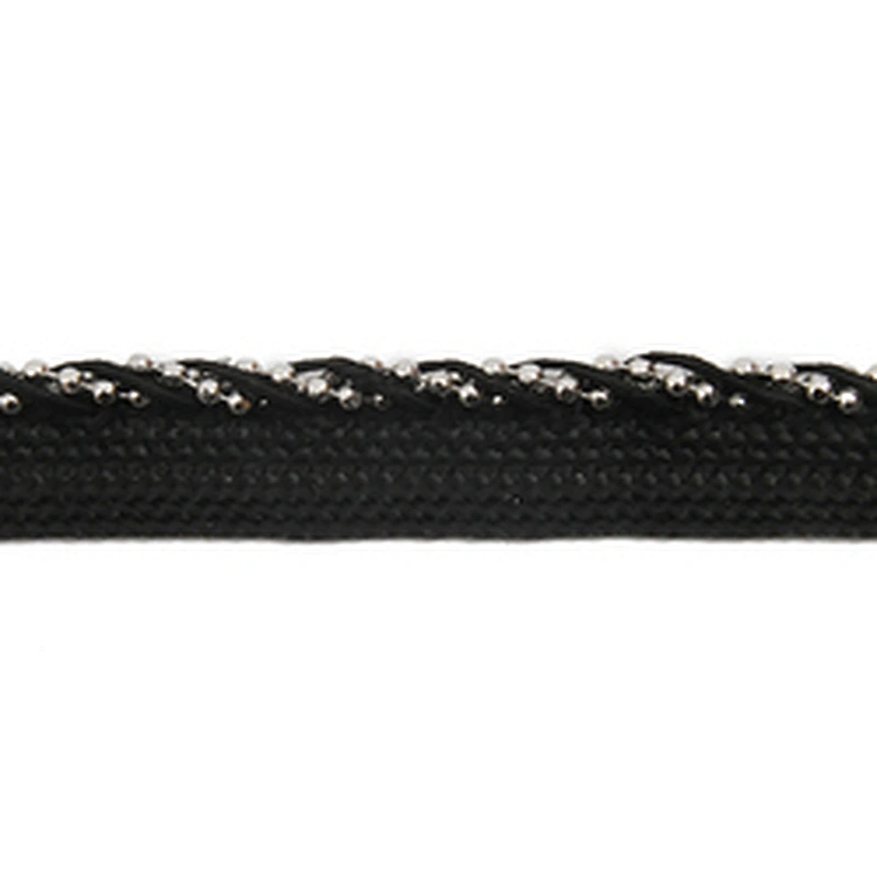 Wholesale Chain lace trim beaded 0.8 cm Sew-On lace trim Ribbons Lace trimmings for clothes  Accessories Polyester  Cotton