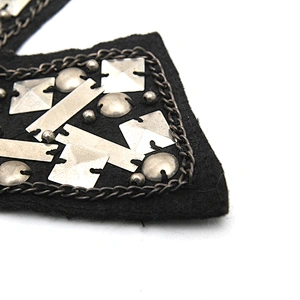 wholesale  designer badges cloth stickers Sew on for clothing accessories decoration 3D patch  rhinestone Metal Chain Tassel