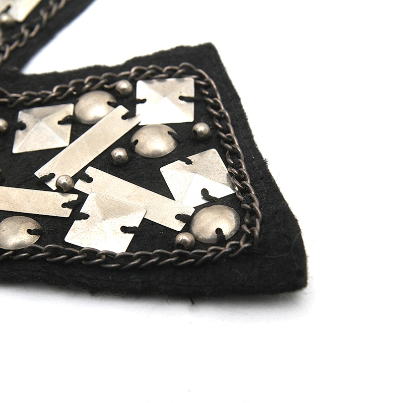 wholesale  designer badges cloth stickers Sew on for clothing accessories decoration 3D patch  rhinestone Metal Chain Tassel