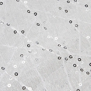 Kavatar Wholesale Customized Glitter Bling Velvet Fringe Sequin Fabric african lace fabrics