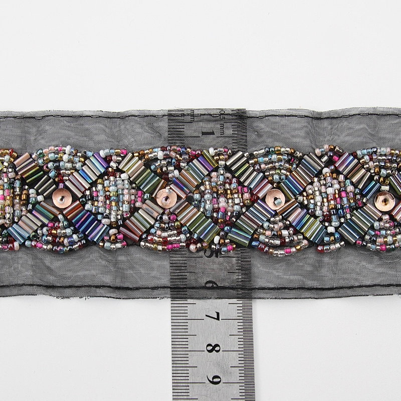 beaded trim in trimming chain beads sew on beaded fabric trim for clothes