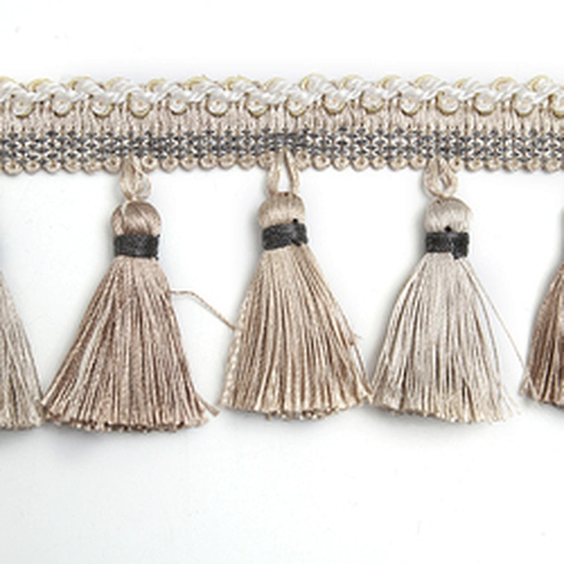 Wholesale Hstock goods tassel and beaded fringe for curtain decoration igh Quality Curtain Tassel Garment
