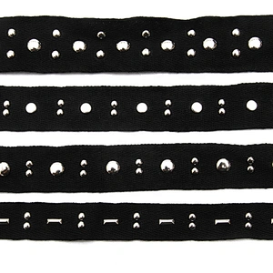 Wholesale 1.6-1.8cm Size Studs trim ribbon diy handmade costume dress sewing bead lace trim Design Rivets Trims