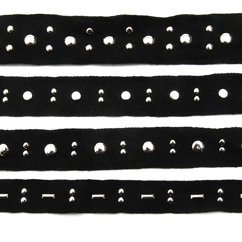 Wholesale 1.6-1.8cm Size Studs trim ribbon diy handmade costume dress sewing bead lace trim Design Rivets Trims