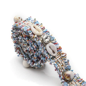 Shell shape Wholesale Personalized Multi lace trim pearl Embroidery Ribbon Cotton Ribbon trims and garment accessories