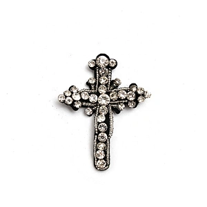 Christmas Cherry Flower Decorative Sew on Rhinestone Beaded Patches Wholesale patches for clothing