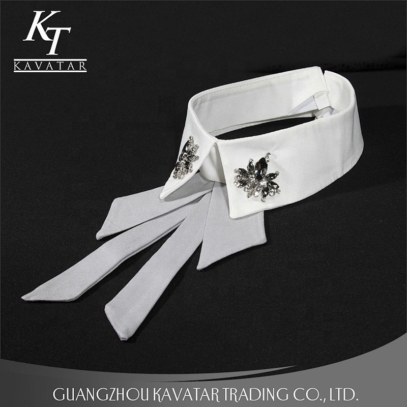 Kavatar New Arrival Rhinestone Shirt Collar For Decoration Women Clothes