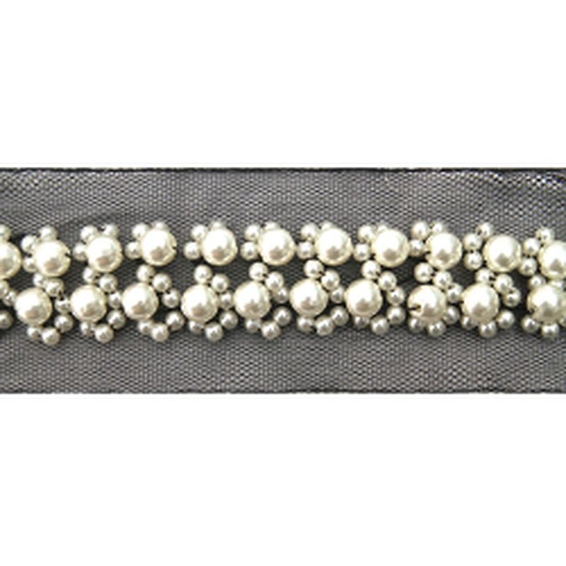 kavatar  wholesale new Handmade Bead lace Embroidered Tulle Trim wedding with Accessories Beads Crystals & Rhinestones