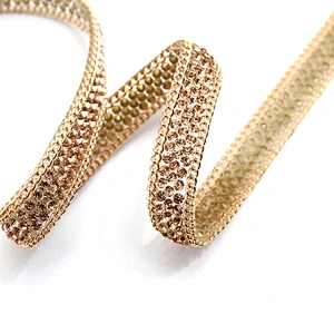 wholesale hot fix tape with rhinestone hot fix trimming chain glitter trim for DIY garment dresses Accessories