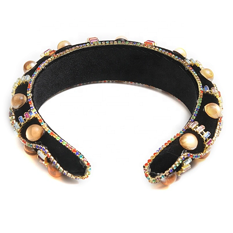 wholesale rhinestone hair band sponge flannel creative fluffy fashion girls hair band hair band women baroque