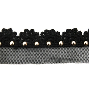 Wholesale 2.8cm Size Studs trim ribbon diy handmade costume dress sewing bead lace trim Design Rivets Trims