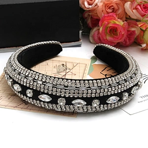 wholesale rhinestone hair band sponge flannel creative fluffy fashion girls hair band hair band women baroque