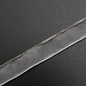 Wholesale Chain lace trim beaded 1 cm Sew-On lace trim Polyester net mesh Lace trimmings wedding for clothes  Accessories