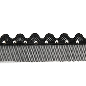 Wholesale 3.7cm Size Studs trim ribbon diy handmade costume dress sewing bead lace trim Design Rivets Trims