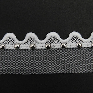 Wholesale 3.7cm Size Studs trim ribbon diy handmade costume dress sewing bead lace trim Design Rivets Trims