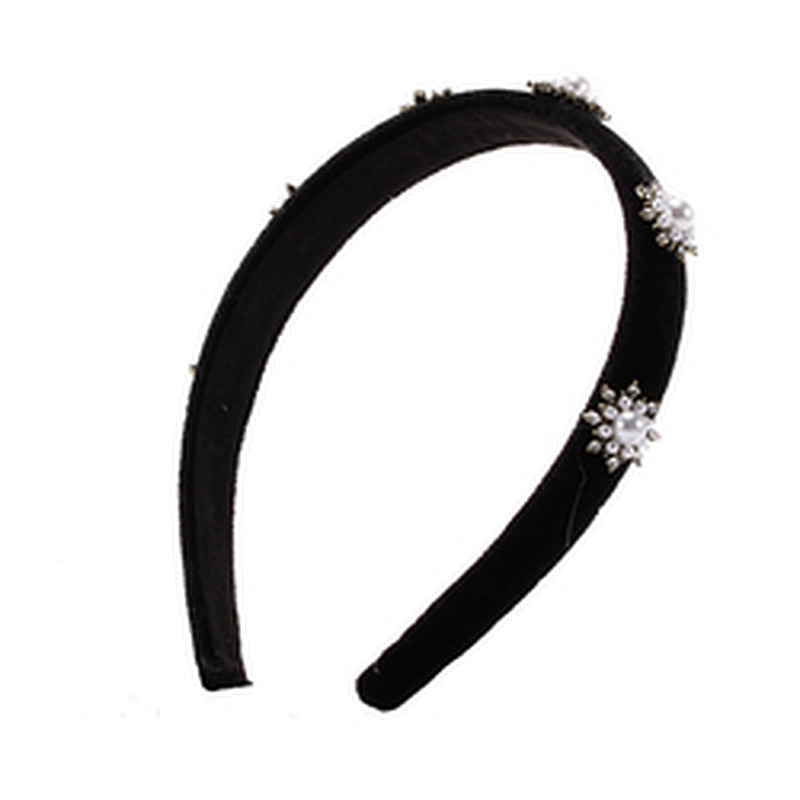 Manufacturers direct European and American style black winter hairband retro street ring hair accessories