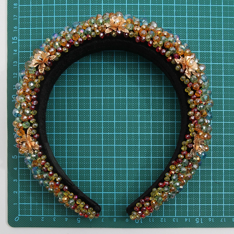 wholesale Hair Decoration Velour Crystal And Rhinestone Cup chain Decorated hair accessories Hairbands WOMEN HEADBAND