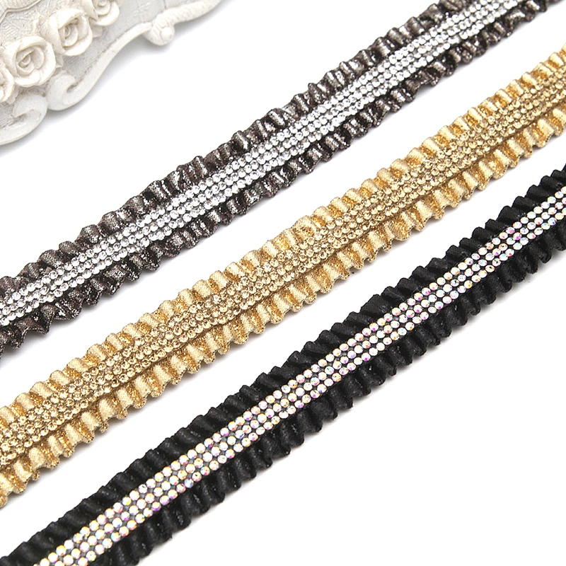 Wholesale Rhinestone by  Shoes Slippers Sandals Accessories upper for sandal women Cotton lace trim