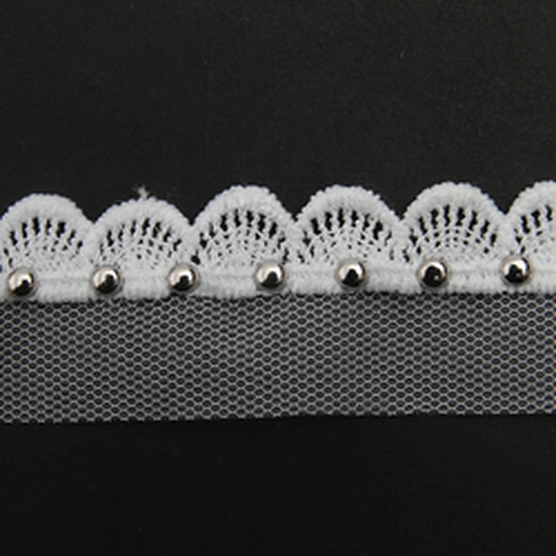 Wholesale 2.8cm Size Studs trim ribbon diy handmade costume dress sewing bead lace trim Design Rivets Trims