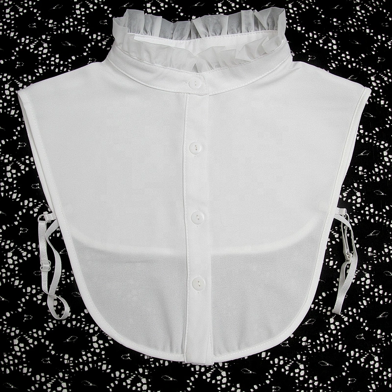 Autumn winter shirt collar versatile Korean water soluble shirt court  studded diamond base lace collar fake