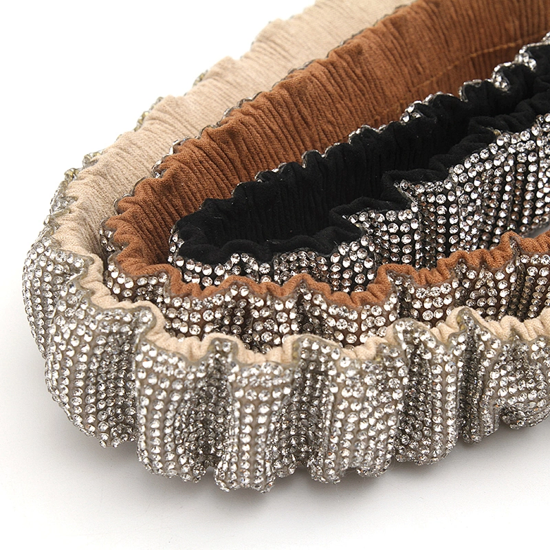 Wholesale Rhinestone by  Shoes Slippers Sandals Accessories upper for sandal women Cotton core