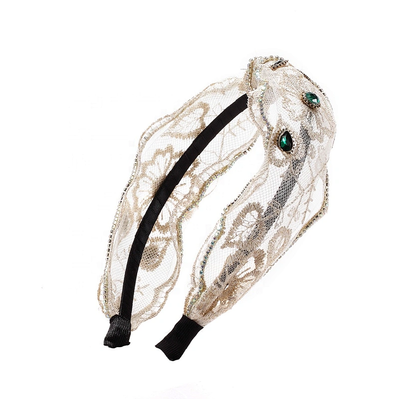 summer rhinestone  fashion Transparent headbands 2020 baroque headband  designer headbands Korean lace edge
