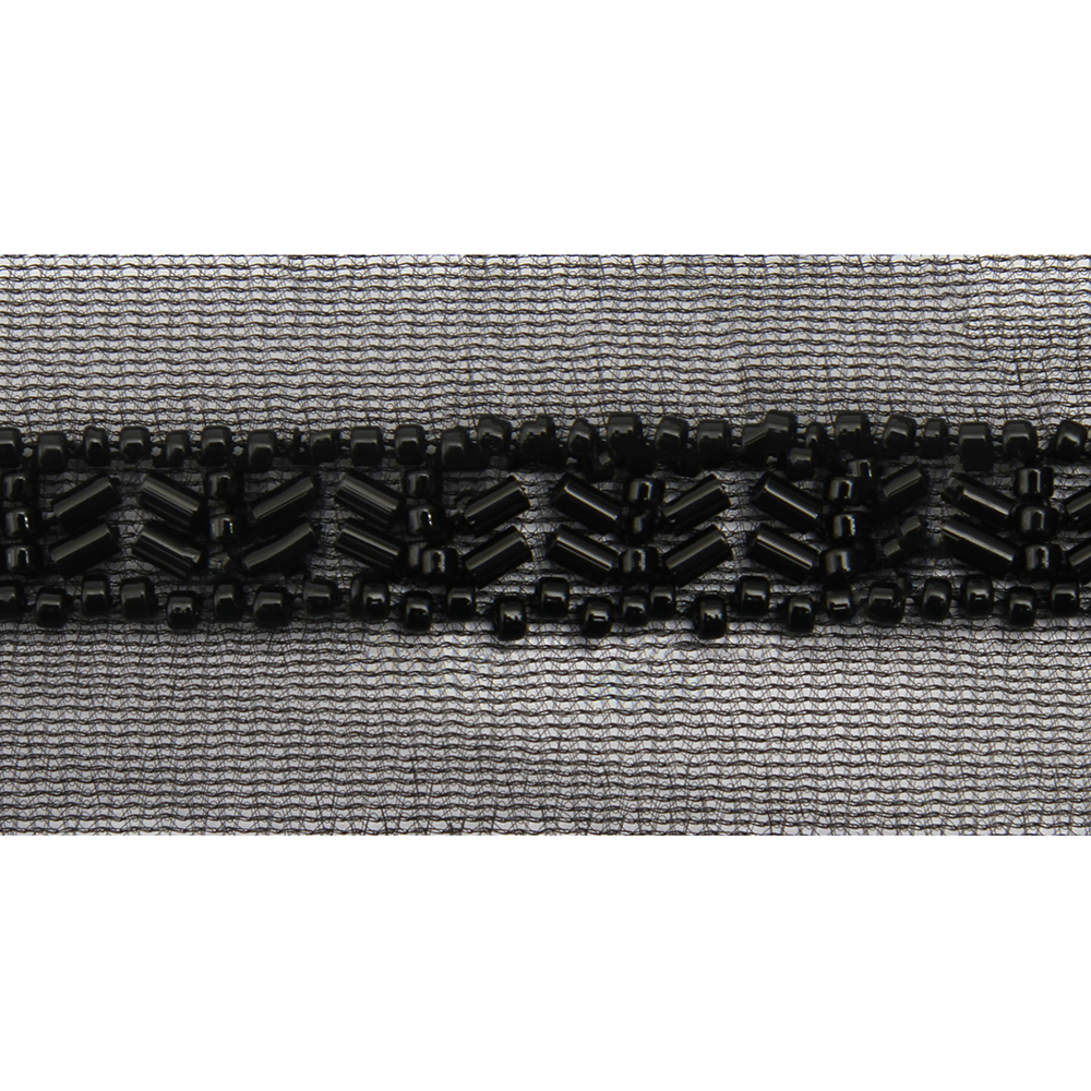 Wholesale Embroidery beaded lace trim 3.8 cm Mesh fabric lace trims beautiful Accessories for dress 3D wedding Designer