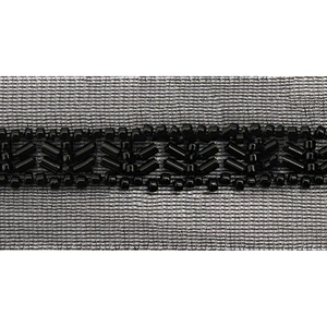 Wholesale Embroidery beaded lace trim 3.8 cm Mesh fabric lace trims beautiful Accessories for dress 3D wedding Designer