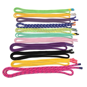 Wholesale  Cords Polyester Garment Drawstring rope Hoodie Rope flat rope Custom Garment Accessories Fashion Silicone End Tips
