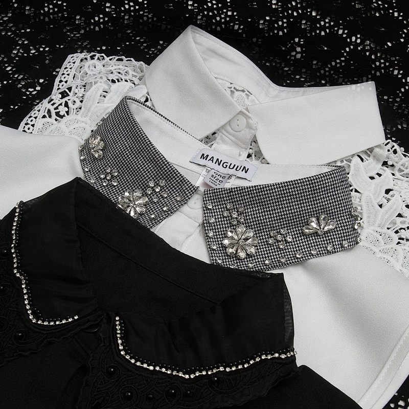 Wholesale Autumn summer winter shirt collar versatile Korean shirt lace floral false collar  Fake collar