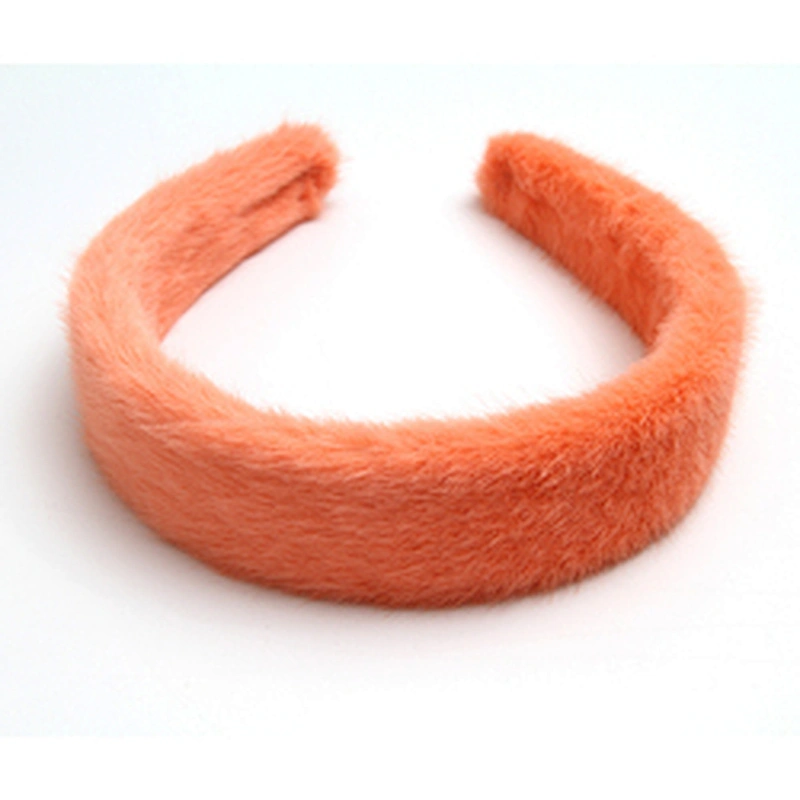 Factory sells colorful hair plush tie elastic creative fluffy fashion hair hoop woman hairband girls headbands fur headband