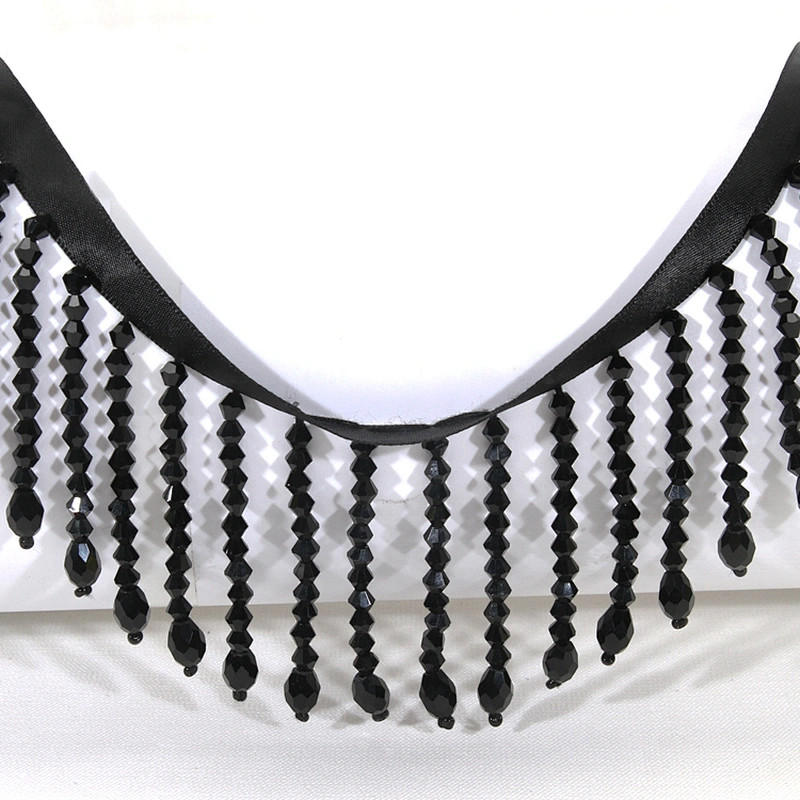 Multi-color Decorative Crystal Rhinestone Fringe Tassel Trim for Fashion Accessories Garments Design