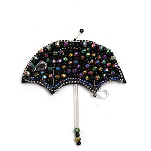 Christmas Cherry Flower Decorative Sew on Rhinestone Beaded Patches Wholesale patches for clothing
