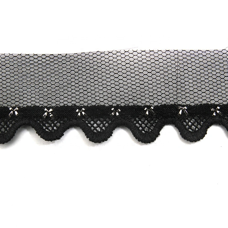 Wholesale 3.7cm Size Studs trim ribbon diy handmade costume dress sewing bead lace trim Design Rivets Trims