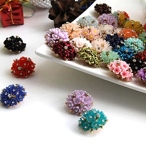 Fashionable rhinestone garment accessories buttons Copper buttons coat garment buttons