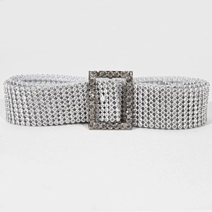 Trendy Heart Shape Buckle Crystal Rhinestone Waistband for Fashion Garments